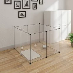 EUGAD Freigehege, Freigehege für Kaninchen Hasen Meerschweinchen Welpenauslauf DIY 8 Platten Transparent 102 x 102 x 70 cm -EUGAD Verkäufe 79528f8a 2db5 4abe 8cba 1e17aa4f7d87