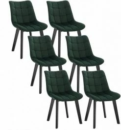 EUGAD Esszimmerstuhl (6 Stück), Wohnzimmerstuhl mit Rückenlehne, Polsterstuhl Küchenstuhl Weich Samt und Holz für ESS- und Wohnzimmer Schwarz Dunkelgrau, Dunkelgrün, Rosa 64 EUGAD Esszimmerstuhl (6 Stück), Wohnzimmerstuhl mit Rückenlehne, Polsterstuhl Küchenstuhl Weich Samt und Holz für ESS- und Wohnzimmer Schwarz Dunkelgrau, Dunkelgrün, Rosa -EUGAD Verkäufe 7a5e3bf2 7834 540a 9677 6b763fa15432