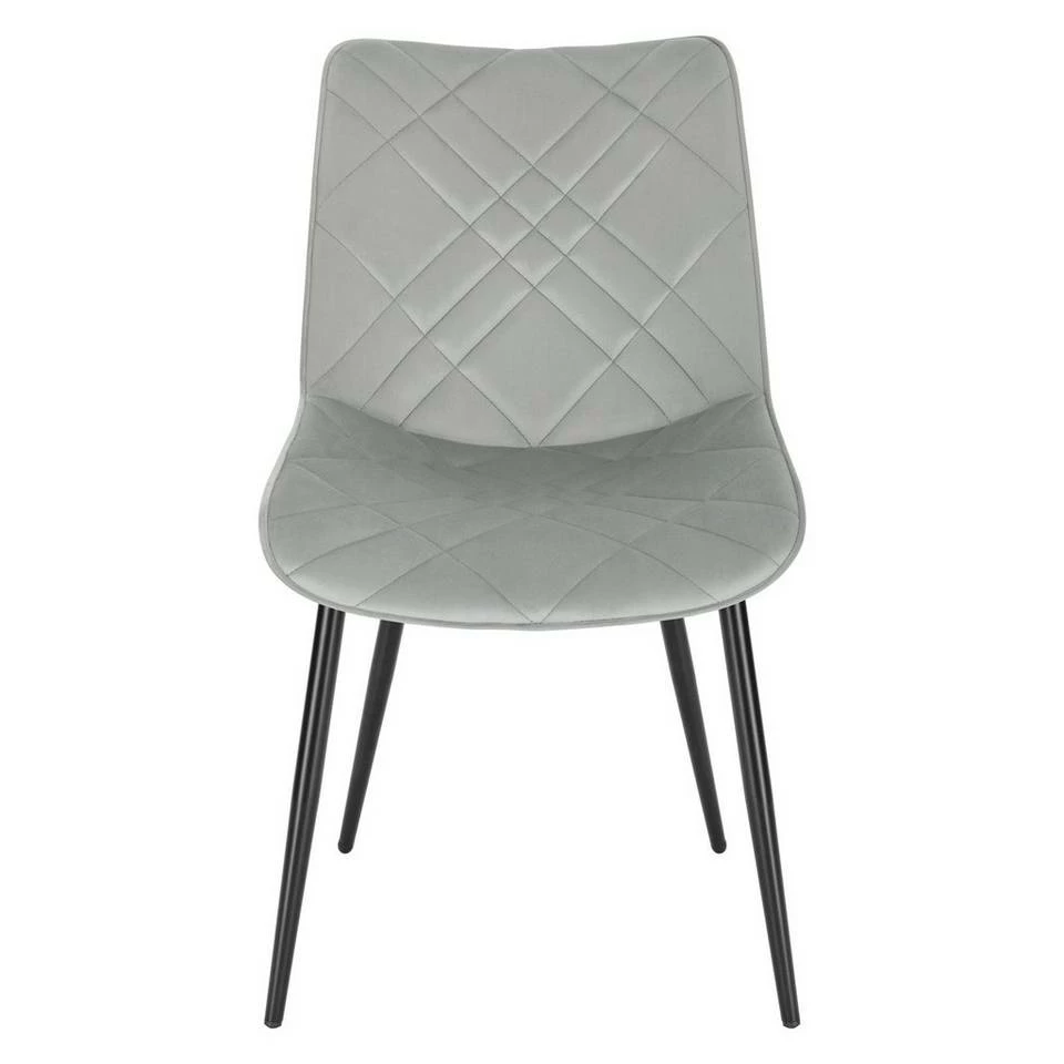 EUGAD Esszimmerstuhl (2 Stück), Küchenstuhl, Polsterstuhl Stuhl,Wohnzimmerstuhl ohne Armlehne, Metallbeine, Samt, Hellgrau Dunkelgrau, Schwarz 7 EUGAD Esszimmerstuhl (2 Stück), Küchenstuhl, Polsterstuhl Stuhl,Wohnzimmerstuhl ohne Armlehne, Metallbeine, Samt, Hellgrau Dunkelgrau, Schwarz – Bild 5