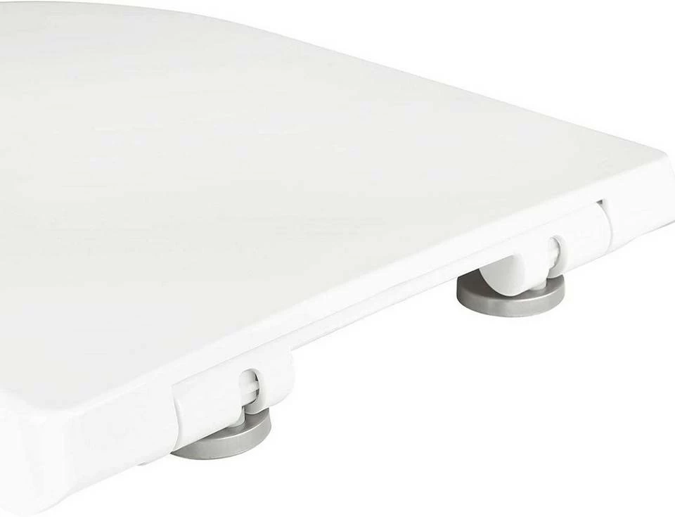 EUGAD WC-Sitz, Toilettendeckel mit Absenkautomatik D Form Weiß 8 EUGAD WC-Sitz, Toilettendeckel mit Absenkautomatik D Form Weiß – Bild 6