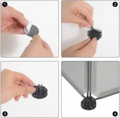 EUGAD Freigehege, Freigehege für Kaninchen Hasen Meerschweinchen Welpenauslauf DIY, 12 Platten 145 x 75 x 46 cm Grau, Schwarz, Transparent, Weiß -EUGAD Verkäufe 7c532db4 92da 56e6 a2ff 08fc2fa3c447