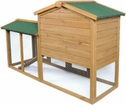 EUGAD Tierhaus »0034HT«, Hasenstall Kaninchenstall Kleintierstall, mit Treppe Wetterfest Doppelstöckig, Hellbraun -EUGAD Verkäufe 7cc54b3a aae3 53a4 8ea4 54fb5493e7f6