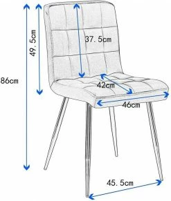 EUGAD Esszimmerstuhl (2 Stück), Polsterstuhl Wohnzimmerstuhl Samtstuhl Sessel mit Rückenlehne, Metallbeine, Sitzfläche aus Samt, Dunkelgrün Blau, Creme, Dunkelgrau, Dunkelgrün, Hellgrau, Rosa -EUGAD Verkäufe 7cf03854 fbec 4673 827a 461d68bd3401