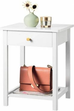 EUGAD Nachttisch, Nachtkommode Sofatisch Kaffeetisch Beistelltisch Nachtschrank für Wohnzimmer Schlafzimmer mit Schublade mit Ablage aus MDF Weiß -EUGAD Verkäufe 7d2c9c86 d8bb 5f8d b0ac 11c2acefc559