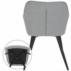 EUGAD Esszimmerstuhl, Küchenstuhl aus Leinen mit Armlehne Dunkelgrau, Hellgrau -EUGAD Verkäufe 7d66617a d54b 53a1 9bc9 487e7e0e1ebe