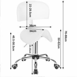EUGAD Arbeitshocker (1er-Set), Sattelhocker mit Rückenlehne gepolstert höhenverstellbar aus Kunstleder Schwarz Grau, Weiß -EUGAD Verkäufe 7e625e9c bdb7 5737 ab28 810d5aa38991