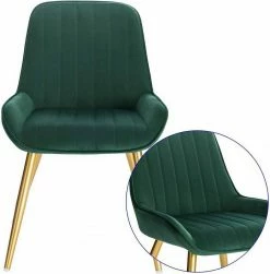 EUGAD Esszimmerstuhl, 4 Stücke Retro Küchenstuhl Sitzfläche aus Samt mit Metallbeine Dunkelgrün Bordeaux, Dunkelgrau, Dunkelgr&uuml;n, Hellgrau, Rosa, Schwarz -EUGAD Verkäufe 7f04c9ec 6348 42bf becb 6c920d16c7ec