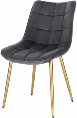 EUGAD Esszimmerstuhl, 6er-Set Küchenstühle Wohnzimmerstuhl mit Rückenlehne, Samt Sitzfläche, Gold Beine Schwarz Dunkelgrün, Grau, Rosa -EUGAD Verkäufe 7f0be09d 3a09 5702 bf32 a682570e22c4