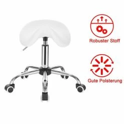 EUGAD Drehstuhl (1 Stück), Sattelhocker gepolstert höhenverstellbar aus Kunstleder Grau Schwarz, Weiß -EUGAD Verkäufe 7f17a365 94af 5704 9122 cc95000f3261