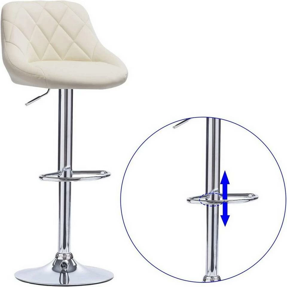 EUGAD Barhocker, 2er-Set Barstühle, höhenverstellbar, 360°drehbar Weiß Bordeaux, Cremeweiß, Grau, Khaki, Rot, Schwarz, Weiß 20 EUGAD Barhocker, 2er-Set Barstühle, höhenverstellbar, 360°drehbar Weiß Bordeaux, Cremeweiß, Grau, Khaki, Rot, Schwarz, Weiß – Bild 18