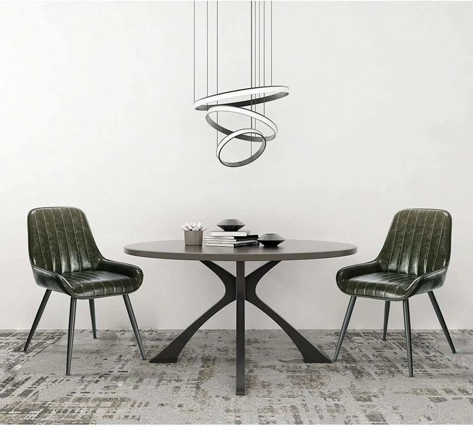 EUGAD Esszimmerstuhl, 4 Stücke Retro Küchenstuhl Sitzfläche aus PU mit Metallbeine Schwarz Braun, Dunkelbraun, Dunkelgrün, Grau 34 EUGAD Esszimmerstuhl, 4 Stücke Retro Küchenstuhl Sitzfläche aus PU mit Metallbeine Schwarz Braun, Dunkelbraun, Dunkelgrün, Grau – Bild 32