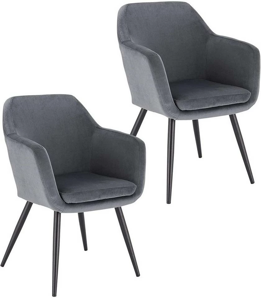 EUGAD Polsterstuhl (1 Stück), Küchenstuhl Samt Stuhl Sessel mit Armlehne, Metallbeine, für Esszimmer Wohnzimmer, Schwarz Dunkelgrau 19 EUGAD Polsterstuhl (1 Stück), Küchenstuhl Samt Stuhl Sessel mit Armlehne, Metallbeine, für Esszimmer Wohnzimmer, Schwarz Dunkelgrau – Bild 17