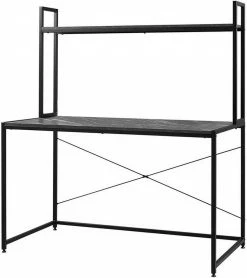 EUGAD Schreibtisch, PC-Tisch Bürotisch Arbeitstisch mit Bücherregal Holz 120x60x140 cm Schwarz-Marmor Schwarz-Vintage -EUGAD Verkäufe 8368e0cd 1350 5f89 b8b1 8378dc9c449a