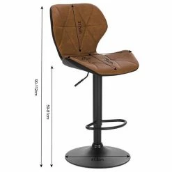 EUGAD Barhocker, 4er-Set mit Rückenlehne aus Kunstleder Metall Braun Anthrazit, Dunkelbraun, Grau -EUGAD Verkäufe 83d39bd7 c2fb 4e98 9147 8df92c40621c