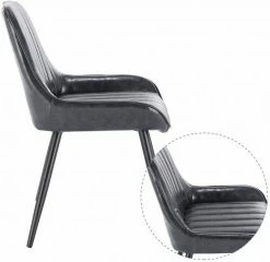 EUGAD Esszimmerstuhl, 4 Stücke Retro Küchenstuhl Sitzfläche aus PU mit Metallbeine Schwarz Braun, Dunkelbraun, Dunkelgrün, Grau 50 EUGAD Esszimmerstuhl, 4 Stücke Retro Küchenstuhl Sitzfläche aus PU mit Metallbeine Schwarz Braun, Dunkelbraun, Dunkelgrün, Grau -EUGAD Verkäufe 83d6ed96 e8ca 52bf 963a c49ed2a40003