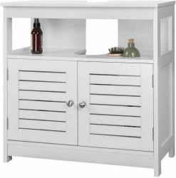 EUGAD Waschbeckenunterschrank Badezimmerschrank Unterschrank Waschtisch Badschrank mit 2 Türen mit Ablage 60x30x60 cm Weiß -EUGAD Verkäufe 83fe92b6 d821 5cc3 b0c2 44cefd593041