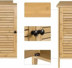 EUGAD Waschbeckenunterschrank (1-St) Unterschrank Badezimmerschrank Waschtisch Badschrank mit 2 Türen 60x30x60cm Bambus -EUGAD Verkäufe 85973e7f 3699 5b57 9a5d 31d28df2f845