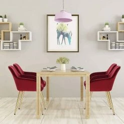 EUGAD Polsterstuhl (Set, 1 Stück), Esszimmerstuhl Küchenstuhl Samt, mit goldener Metallbeinen Blau, Bordeaux, Dunkelgrau, Dunkelgrün, Hellgrau, Rosa, Schwarz -EUGAD Verkäufe 8607ae94 1760 540d 8e7d bcc8300b72e7