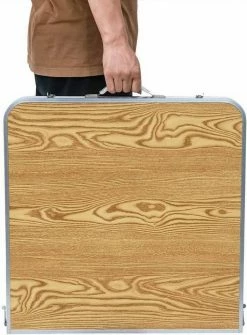 EUGAD Campingtisch, zusammenklappbar Pickniktisch, höhenverstellbar 120x60x55-62-70cm, Tischplatte aus MDF, Grau Eiche, Schwarz, Weiß -EUGAD Verkäufe 86f9890c fbca 58c1 bbd8 e09fee7e5ad4