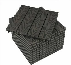 EUGAD WPC-Fliesen, WPC Fliesen Klickfliesen in Holzoptik 22 Stücke für 2m² Hellgrau Anthrazit, Braun, Coffee -EUGAD Verkäufe 8860612a 4694 5531 81ac 67c7938611be