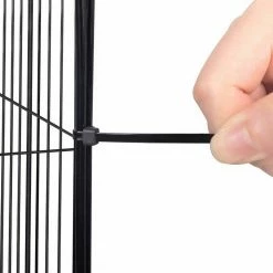 EUGAD Freigehege, Freigehege Kaninchen mit Stauraum Hasen Meerschweinchen Welpenauslauf Laufgitter mit Tür&Treppe DIY Schwarz 38 Platten (35x35cm/Platte) 105 x 70 x 70 cm -EUGAD Verkäufe 8906c697 8b93 5e4b 8944 45ad1e0222f7