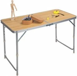 EUGAD Campingtisch, zusammenklappbar Pickniktisch, höhenverstellbar 120x60x55-62-70cm, Tischplatte aus MDF, Grau Eiche, Schwarz, Weiß -EUGAD Verkäufe 8988b7cc 0d14 515b 878c e5261ac23bdf