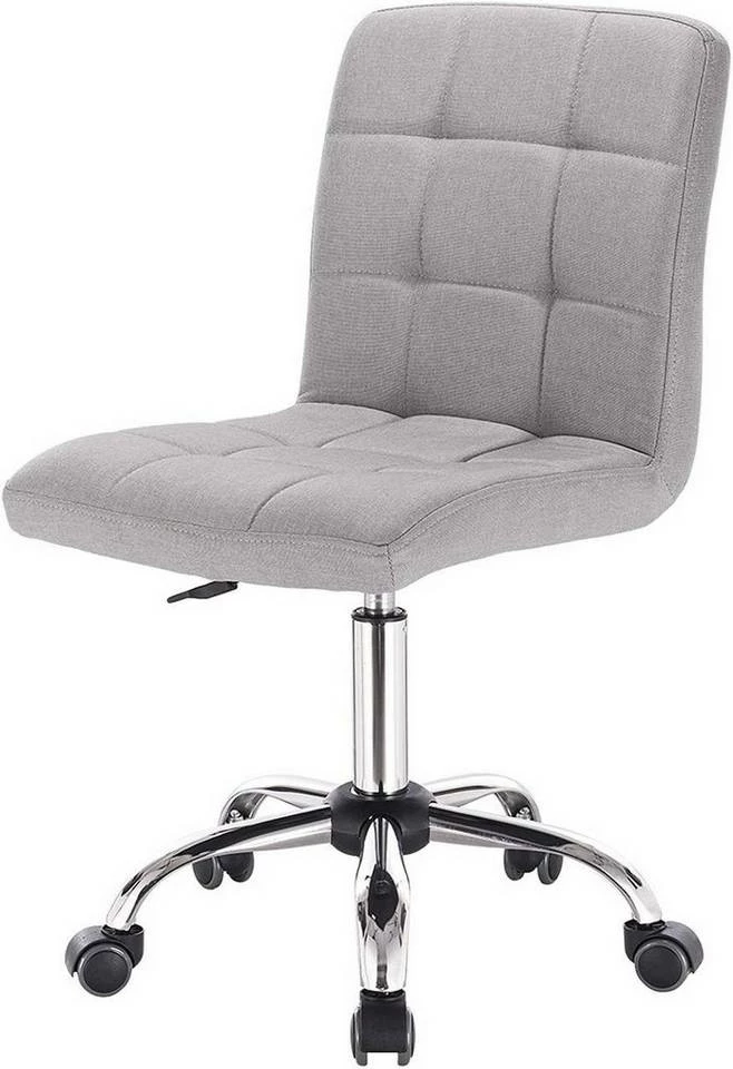 EUGAD Schreibtischstuhl, Bürohocker Schreibtischstuhl Rollhocker drehbar höhenverstellbar Stoffbezug Metall Dunkelgrau, Hellgrau 3 EUGAD Schreibtischstuhl, Bürohocker Schreibtischstuhl Rollhocker drehbar höhenverstellbar Stoffbezug Metall Dunkelgrau, Hellgrau