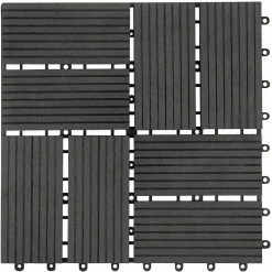 EUGAD WPC-Fliesen, 22 Stück WPC Terrassenfliesen Klickfliesen 30x30cm Coffee Anthrazit, Dunkelgrau, Hellgrau -EUGAD Verkäufe 8a8d1de5 5432 5543 9d9e 046b7d8beb1b