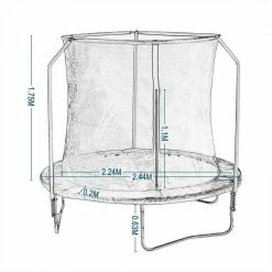 EUGAD Gartentrampolin, (1), Trampolin 244 cm mit Sicherheitsnetz Schwarz -EUGAD Verkäufe 8acc336f 93ee 4449 9230 d226ac2a043e