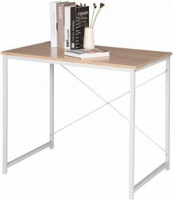 EUGAD Schreibtisch, Computertisch Esstisch Holz Stahl 80x60x70 cm Holz Vintage+schwarz Hell Eiche+schwarz, Hell Eiche+weiß, Marmor+schwarz -EUGAD Verkäufe 8c444b91 7bde 5cb8 9cac 14a741b4b6ab