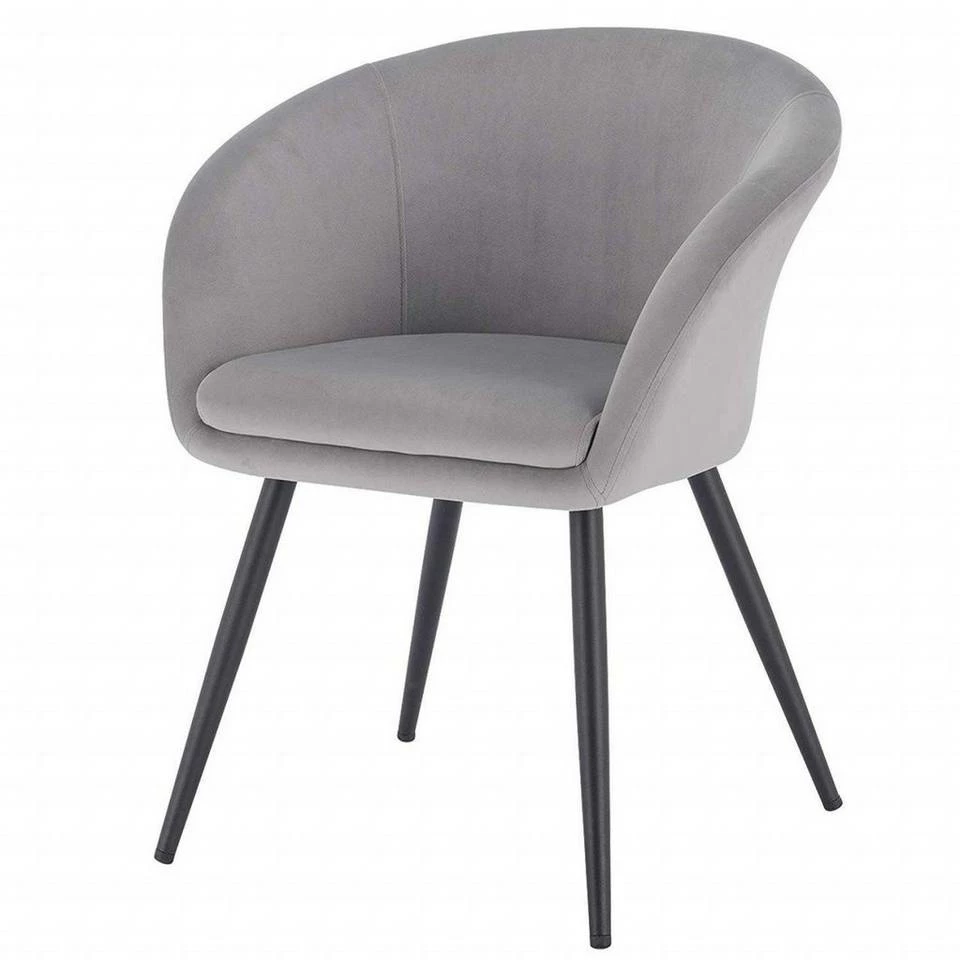 EUGAD Esszimmerstuhl, mit Armlehne, Retro Design, Samt, Metall Dunkelgrau Hellgrau, Schwarz 16 EUGAD Esszimmerstuhl, mit Armlehne, Retro Design, Samt, Metall Dunkelgrau Hellgrau, Schwarz – Bild 14