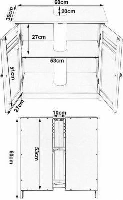 EUGAD Waschbeckenunterschrank Unterschrank Badezimmerschrank Waschtisch Badschrank mit 2 Türen 60x30x60cm aus MDF Weiß+Natur Weiß+Grau, Weiß+Natur 25 EUGAD Waschbeckenunterschrank Unterschrank Badezimmerschrank Waschtisch Badschrank mit 2 Türen 60x30x60cm aus MDF Weiß+Natur Weiß+Grau, Weiß+Natur -EUGAD Verkäufe 8f25213b 8788 5bd3 8995 628211073911