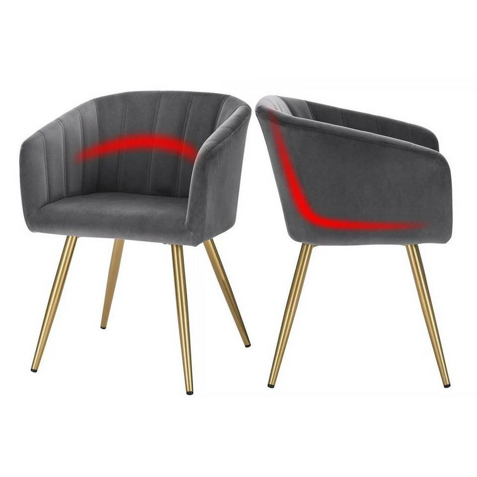 EUGAD Esszimmerstuhl, 2er-Set Esszimmerstuhl Polsterstuhl aus Samt Dunkelgrün Dunkelgrau, Dunkelgrün, Rosa, Schwarz 20 EUGAD Esszimmerstuhl, 2er-Set Esszimmerstuhl Polsterstuhl aus Samt Dunkelgrün Dunkelgrau, Dunkelgrün, Rosa, Schwarz – Bild 18