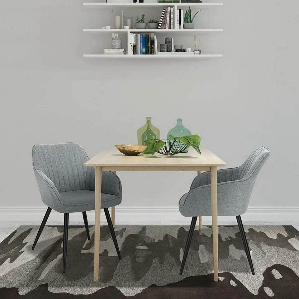 EUGAD Esszimmerstuhl (1 Stück), Küchenstuhl Wohnzimmerstuhl Sitzfläche aus Leinen Polsterstuhl mit Armlehne Metallbeine für Esszimmer Wohnzimmer Küche,Dunkelgrau Hellgrau 11 EUGAD Esszimmerstuhl (1 Stück), Küchenstuhl Wohnzimmerstuhl Sitzfläche aus Leinen Polsterstuhl mit Armlehne Metallbeine für Esszimmer Wohnzimmer Küche,Dunkelgrau Hellgrau – Bild 9