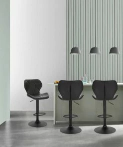 EUGAD Barhocker, 4er-Set mit Rückenlehne aus Kunstleder Metall Braun Anthrazit, Dunkelbraun, Grau -EUGAD Verkäufe 90fd2027 2804 4a67 98ef cd75afefff62