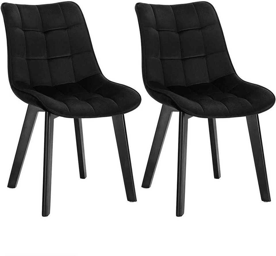 EUGAD Esszimmerstuhl (2 Stück), Wohnzimmerstuhl mit Rückenlehne, Polsterstuhl Küchenstuhl Weich Samt und Holz für ESS- und Wohnzimmer Schwarz Dunkelgrau, Dunkelgrün, Rosa 3 EUGAD Esszimmerstuhl (2 Stück), Wohnzimmerstuhl mit Rückenlehne, Polsterstuhl Küchenstuhl Weich Samt und Holz für ESS- und Wohnzimmer Schwarz Dunkelgrau, Dunkelgrün, Rosa