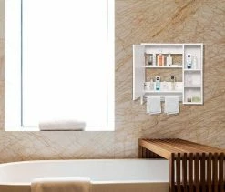 EUGAD Spiegelschrank Hängeschrank mit 6 Ablagen mit Tür 60x20x60cm Weiß -EUGAD Verkäufe 918a8a39 1053 5f9e 98a7 b8e0a0e8a0b0