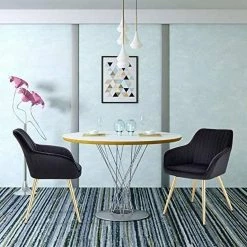 EUGAD Polsterstuhl (Set, 1 Stück), Esszimmerstuhl Küchenstuhl Samt, mit goldener Metallbeinen Blau, Bordeaux, Dunkelgrau, Dunkelgrün, Hellgrau, Rosa, Schwarz -EUGAD Verkäufe 92997fe5 aa93 46ad b312 70fcf1d9c06c