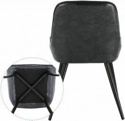 EUGAD Esszimmerstuhl, 4 Stücke Retro Küchenstuhl Sitzfläche aus PU mit Metallbeine Schwarz Braun, Dunkelbraun, Dunkelgrün, Grau 49 EUGAD Esszimmerstuhl, 4 Stücke Retro Küchenstuhl Sitzfläche aus PU mit Metallbeine Schwarz Braun, Dunkelbraun, Dunkelgrün, Grau -EUGAD Verkäufe 92c00438 83e3 59c4 93dd 2f2a6dde225e