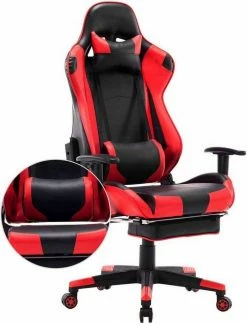 EUGAD Gaming Chair, Bürostuhl Schreibtischstuhl, Kunstleder, mit Ledenkissen Kopfstütze einstellbaren Armlehnen Weiß Grau, Rot, Weiß -EUGAD Verkäufe 9330025c f9c4 5ecf a5a7 271b4c60a2e8