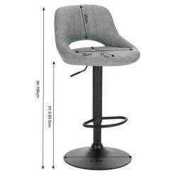 EUGAD Barhocker (2 St), 2er-Set 360° drehbar stufenlos höhenverstellbar mit Rückenlehne aus Kunstleder und Stahl Dunkelbraun Anthrazit, Grau -EUGAD Verkäufe 93abe631 f0d2 5376 ab29 e7888e9800f5