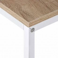 EUGAD Schreibtisch, Bürotisch mit Ablage Holz Stahl 120x64x120cm (BxTxH) Hell Eiche+schwarz Dunkel Buche-Schwarz, Hell Eiche-Schwarz, Hell Eiche-Wei&szlig; -EUGAD Verkäufe 93ccc266 4b2b 551b 8a28 9ed848dade06