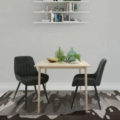 EUGAD Esszimmerstuhl, Polsterstuhl 2er-Set,Sitzfläche aus Stoffbezug Anthrazit, Dunkelbraun, Dunkelgrau -EUGAD Verkäufe 94305c44 b64a 5a82 9cf7 84acb68c0303