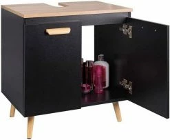 EUGAD Waschbeckenunterschrank Badschrank Unterschrank mit 2 Türe Weiß Grau, Schwarz, Weiß -EUGAD Verkäufe 9465cea7 8a0e 5fe6 affc a54b6e599c56