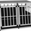 EUGAD Tiertransportbox, Hundetransportbox Alu Doppel Hundebox Reisebox für große Hunde Husky Samojede Weimaraner Labrador Deutscher Schäferhund Boxer 104x91x69cm -EUGAD Verkäufe 9610798f 5204 59e9 ac59 a274983d21c9