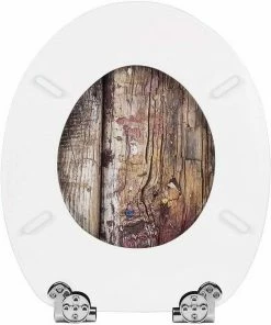 EUGAD WC-Sitz (1-St), Toilettensitz, WC Sitz mit Absenkautomatik, MDF, Holz, Softclose Scharnier Grüne Blätter, Holzfarbe, Lilie, Seestern, Seestern Am Strand, Seestern Sonnenuntergang, Stone, ‎Lila Blume und Stones -EUGAD Verkäufe 96675bc6 fba0 545d 847a 5c704ba1d6d1