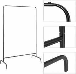 EUGAD Garderobenständer, (1 St), Kleiderständer, Kleiderstange, Metall, Weiß Schwarz, Weiß -EUGAD Verkäufe 9669b02b a492 5988 9f1f 2ac56090fdfd