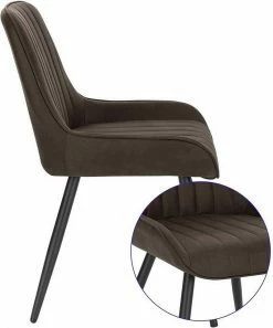 EUGAD Esszimmerstuhl, Polsterstuhl 2er-Set,Sitzfläche aus Stoffbezug Anthrazit, Dunkelbraun, Dunkelgrau -EUGAD Verkäufe 96e0f972 59ec 58b2 ba7d 37b17bcf3417