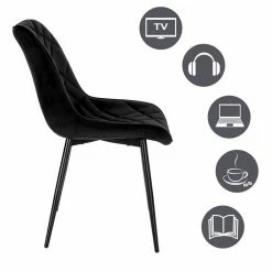 EUGAD Esszimmerstuhl (2 Stück), Küchenstuhl, Polsterstuhl Stuhl,Wohnzimmerstuhl ohne Armlehne, Metallbeine, Samt, Hellgrau Dunkelgrau, Schwarz 46 EUGAD Esszimmerstuhl (2 Stück), Küchenstuhl, Polsterstuhl Stuhl,Wohnzimmerstuhl ohne Armlehne, Metallbeine, Samt, Hellgrau Dunkelgrau, Schwarz -EUGAD Verkäufe 994ecd64 dc37 4f24 a739 cccab423bdf9