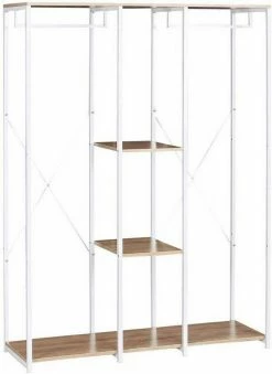 EUGAD Kleiderständer, Wäscheständer Garderobenständer mit Ablage Schwarzrohre und Eiche Platte Schwarz-Hell Eiche, Schwarz-Vintage, Weiß-Eiche -EUGAD Verkäufe 9977b1c1 689a 58f7 b7a4 0aa645241199